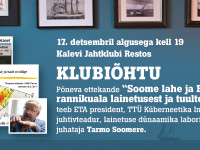 Klubiõhtu Tarmo Soomerega 17. detsembril kell 19 Jahtklubi Restos
