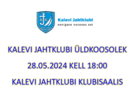 Kalevi Jahtklubi üldkoosolek 28.05.2024 kell 18
